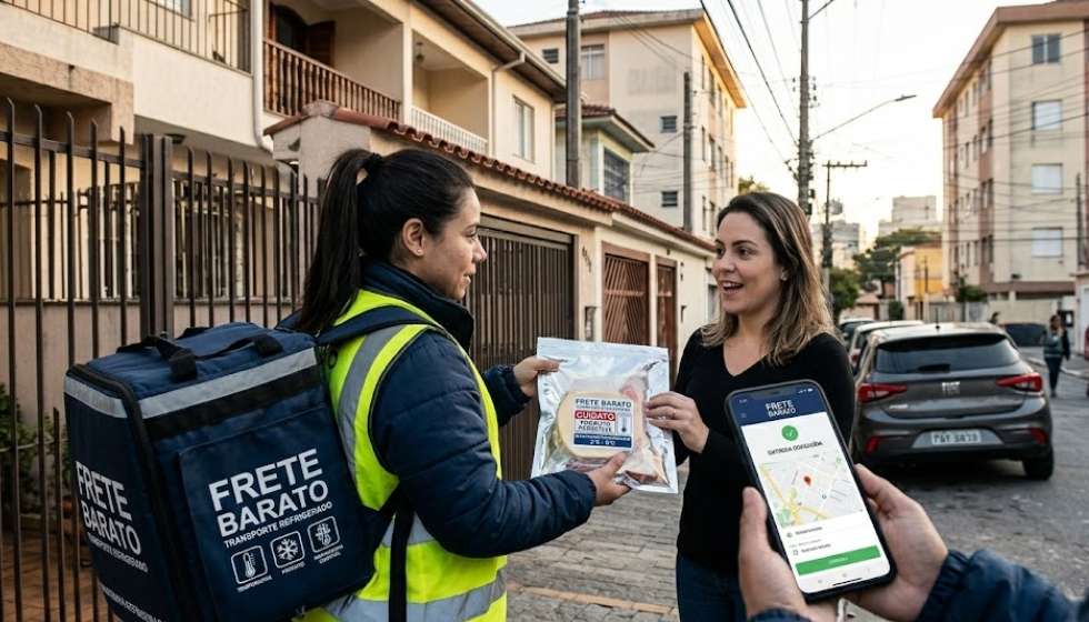 Entrega rápida de perecíveis em área urbana