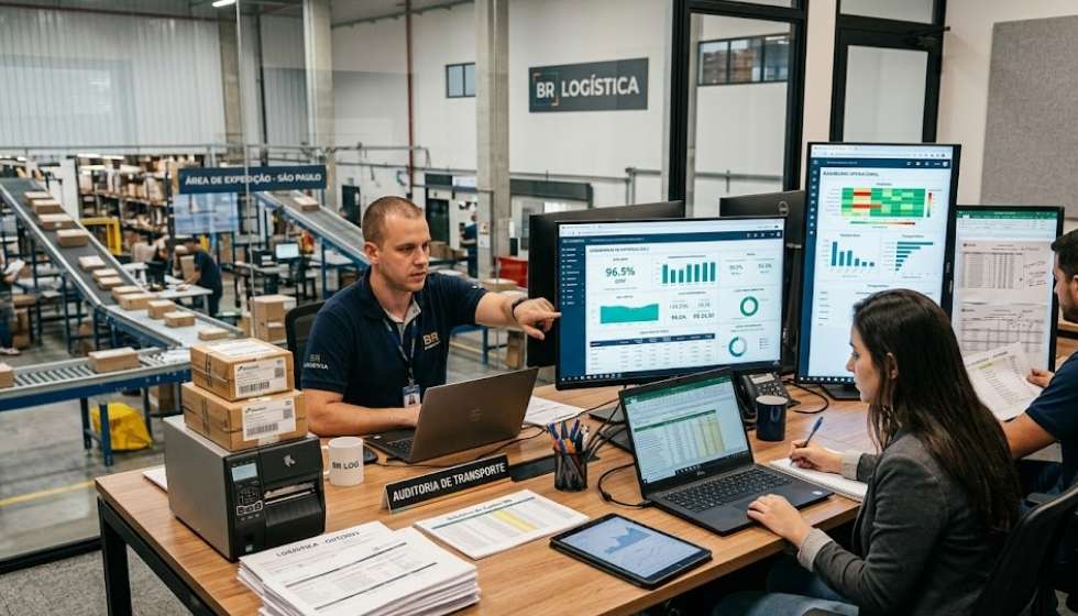 auditoria logística analisando operação