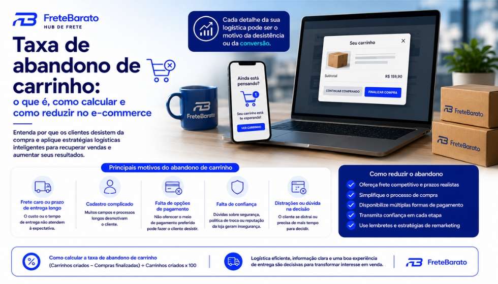 Taxa de abandono de carrinho: o que é, como calcular e como reduzir no e-commerce