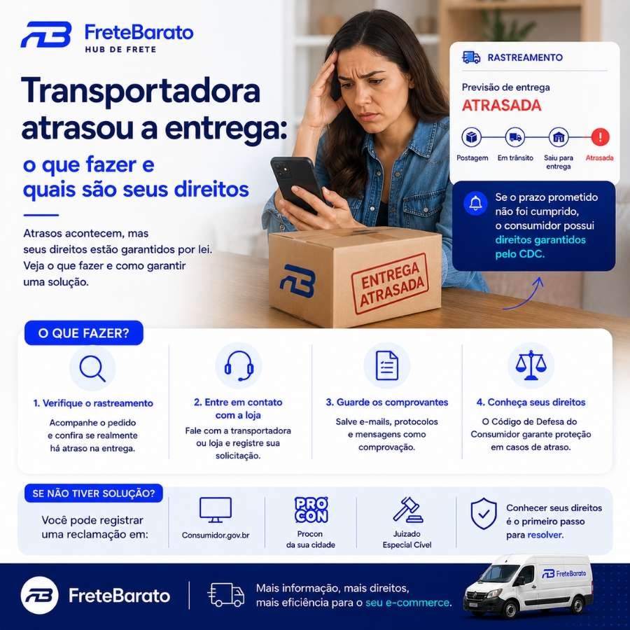 Transportadora atrasou a entrega: o que fazer e quais são seus direitos