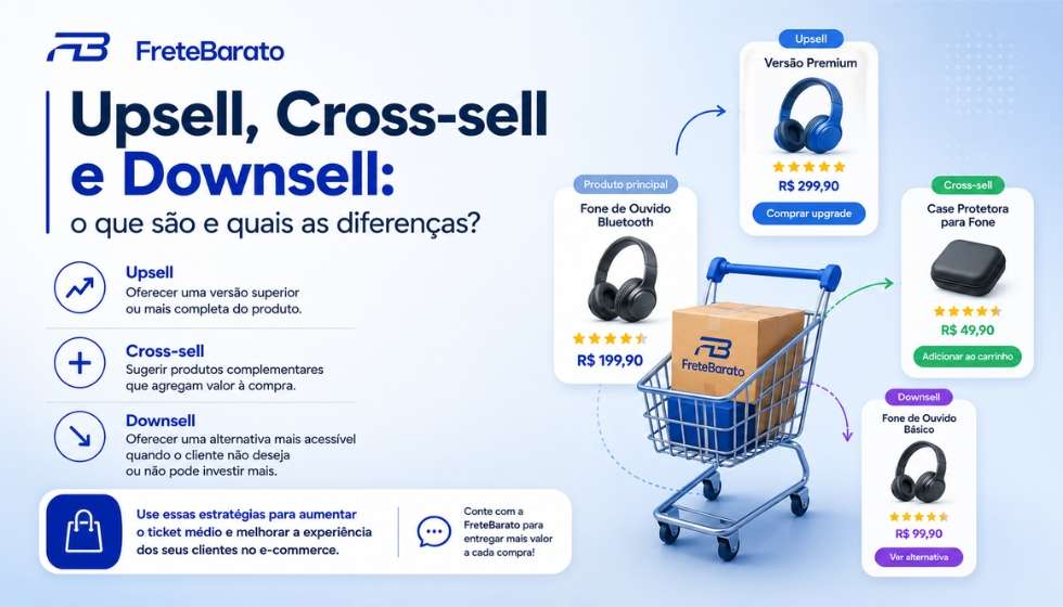 Upsell, Cross-sell e Downsell: o que são e quais as diferenças?