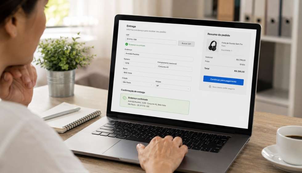 VALIDE O ENDEREÇO NO CHECKOUT