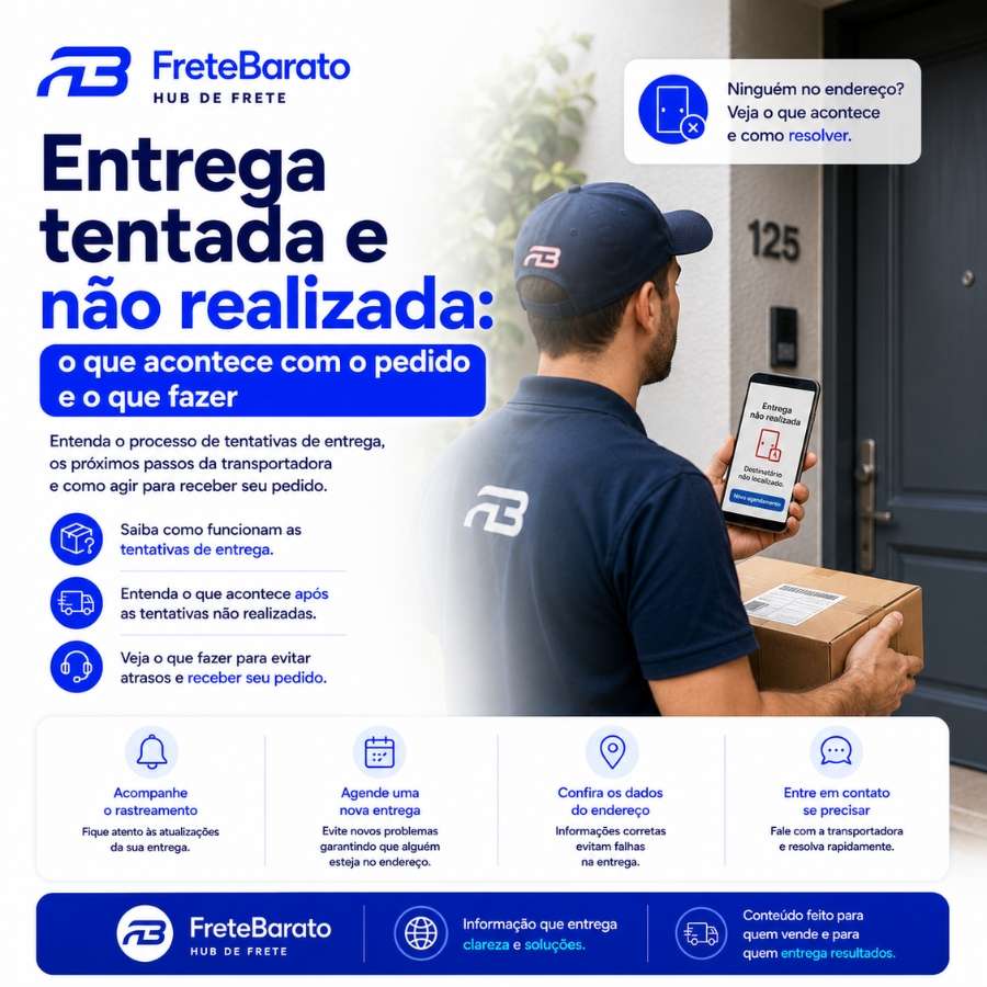 Entrega tentada e não realizada: o que acontece com o pedido e o que fazer